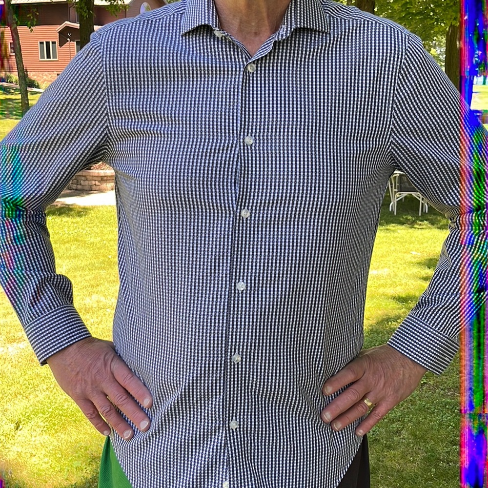 Calvin Klein pristine all cotton shirt 15.5 neck slim 32/33